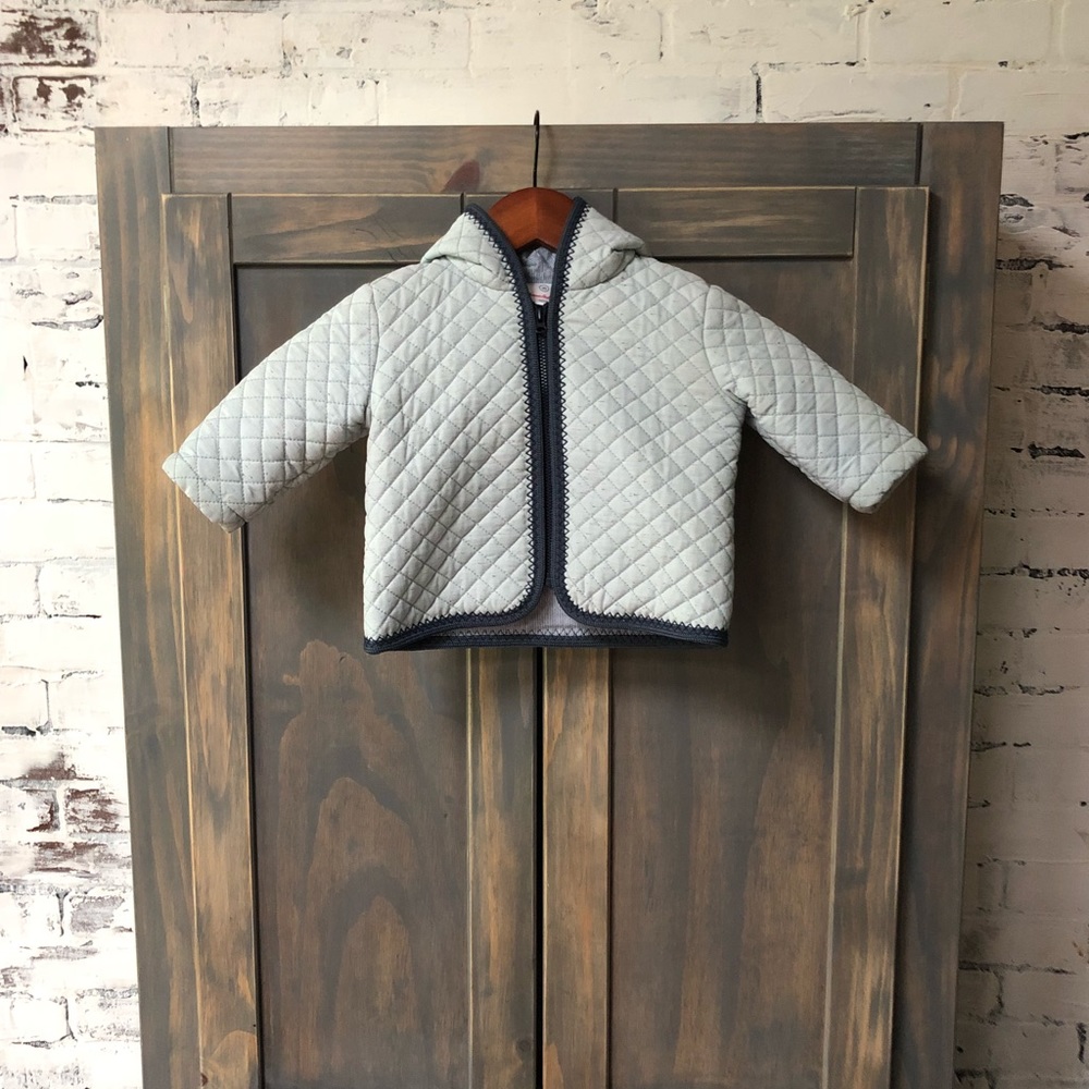 Hanna Andersson NWT 6-12 quilted boys blue jacket